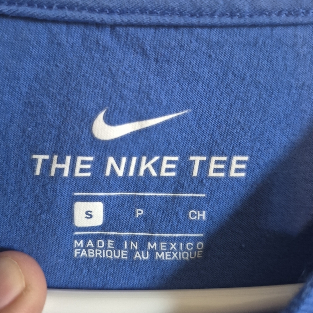Nike Royal Blue Tee with Multicolor Logo - Picture 2 of 3